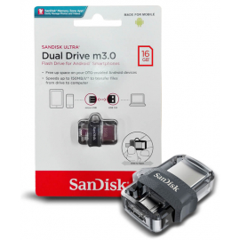 SANDISK  PENDRIVE 16GB OTG DUAL DRIVE USB 3.0 