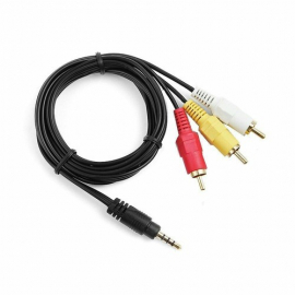 CABLE 3.5mm STEREO MALE TO 3 RCA MALE 1.5 MTRR