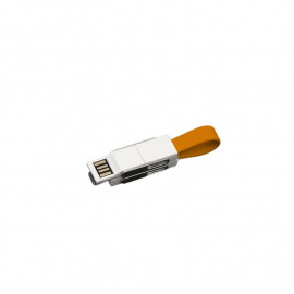 4 In 1 Magnetic Keychain USB Cable Orange