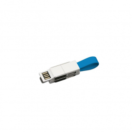 4 In 1 Magnetic Keychain USB Cable Blue