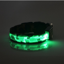 Coleira LED recarregável USB para cães 2.5*45-52cm - Tamanho L       