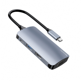 YESIDO HB16 -Hub Adaptador 7 em 1: Tipo C para USB