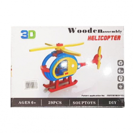 Wooden assembly  helicopter