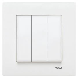 Viko - Interruptor triplo - Branco