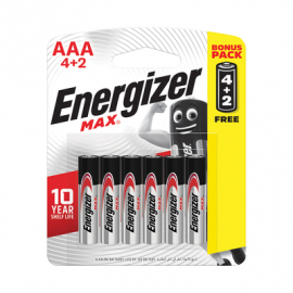 Energizer  Max Aaa Bl 4+2un E92bp6