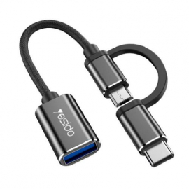 YESIDO GS02 - OTG adaptador Tipo-C / Micro para USB-A 