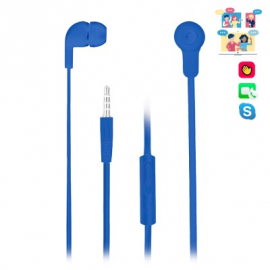 IN-EAR NGS PLASTICO 1.2M CABO 3.5MM BLUE CROSSKIP