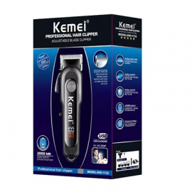 KEMEI Máquina de cortar cabelo profissional (tela LED USB)KM-1132