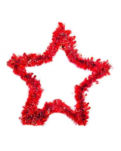 Festão em formato de estrela cor Vermelha