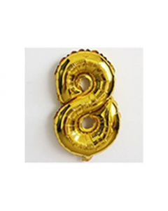 Balão de aniversario nº 8 Dourado