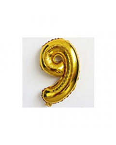 Balão de aniversario nº 9 Dourado